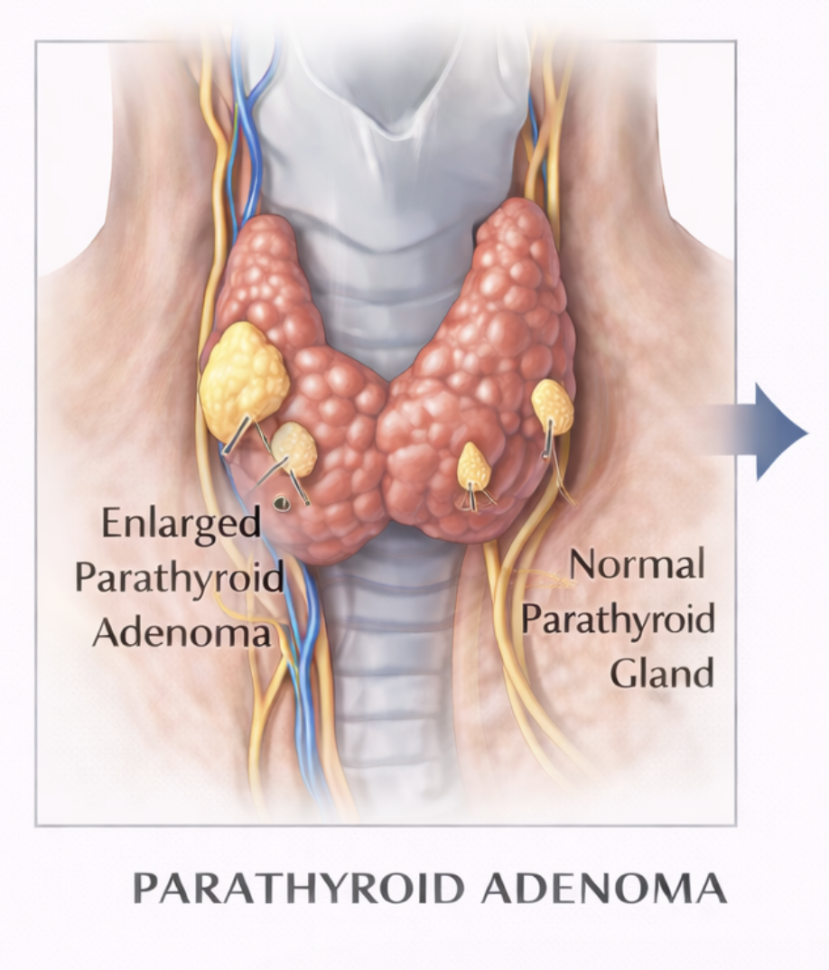 Medical illustration: Parathyroid surgery